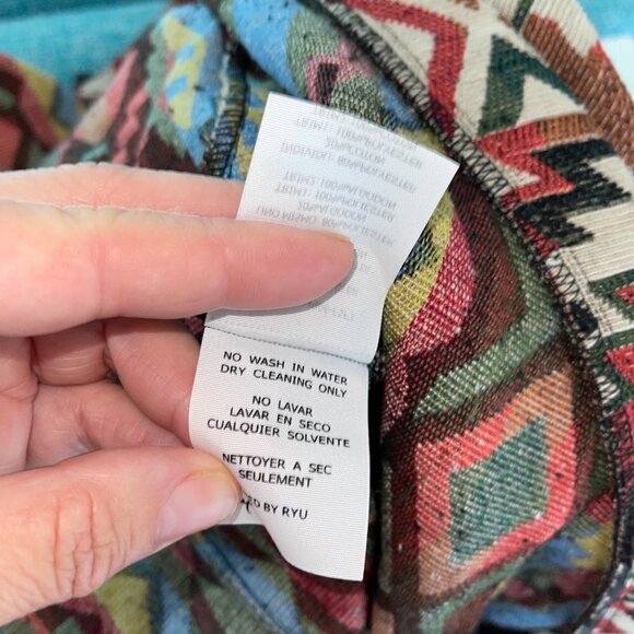 Ryu Open Jacket Medium M Womens Southwestern Fringe Multicolor Fitted Sleeves - Picture 6 of 16